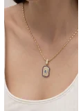 Blue Squa Altın Charm