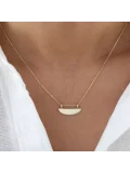 Freyr Plaka Minimal Kişiselleştirilebilir Altın Kolye