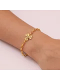 Mat Yonca Altın Şans Bileklik
