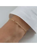 Nisera Minimal Taşlı Ataç Altın Bileklik