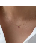 Nisera Pink Love Minimal Altın Kolye
