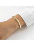 Nisera Yassı Balık Sırtı Altın Kelepçe