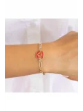 Pembe Lotus Altın Bileklik