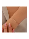 Rose Taş Detaylı Altın Bileklik