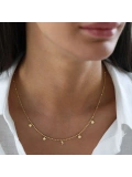 Nisera Charm Sallantılı Ay ve Yıldız Altın Kolye
