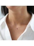 Nisera Pink Love Minimal Altın Kolye
