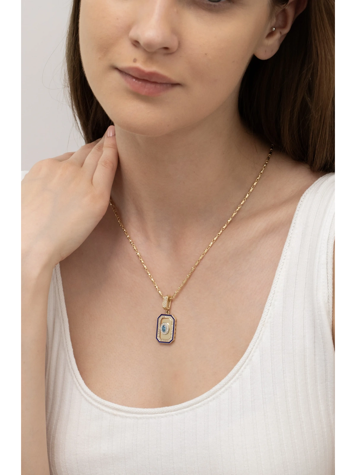 Blue Squa Altın Charm