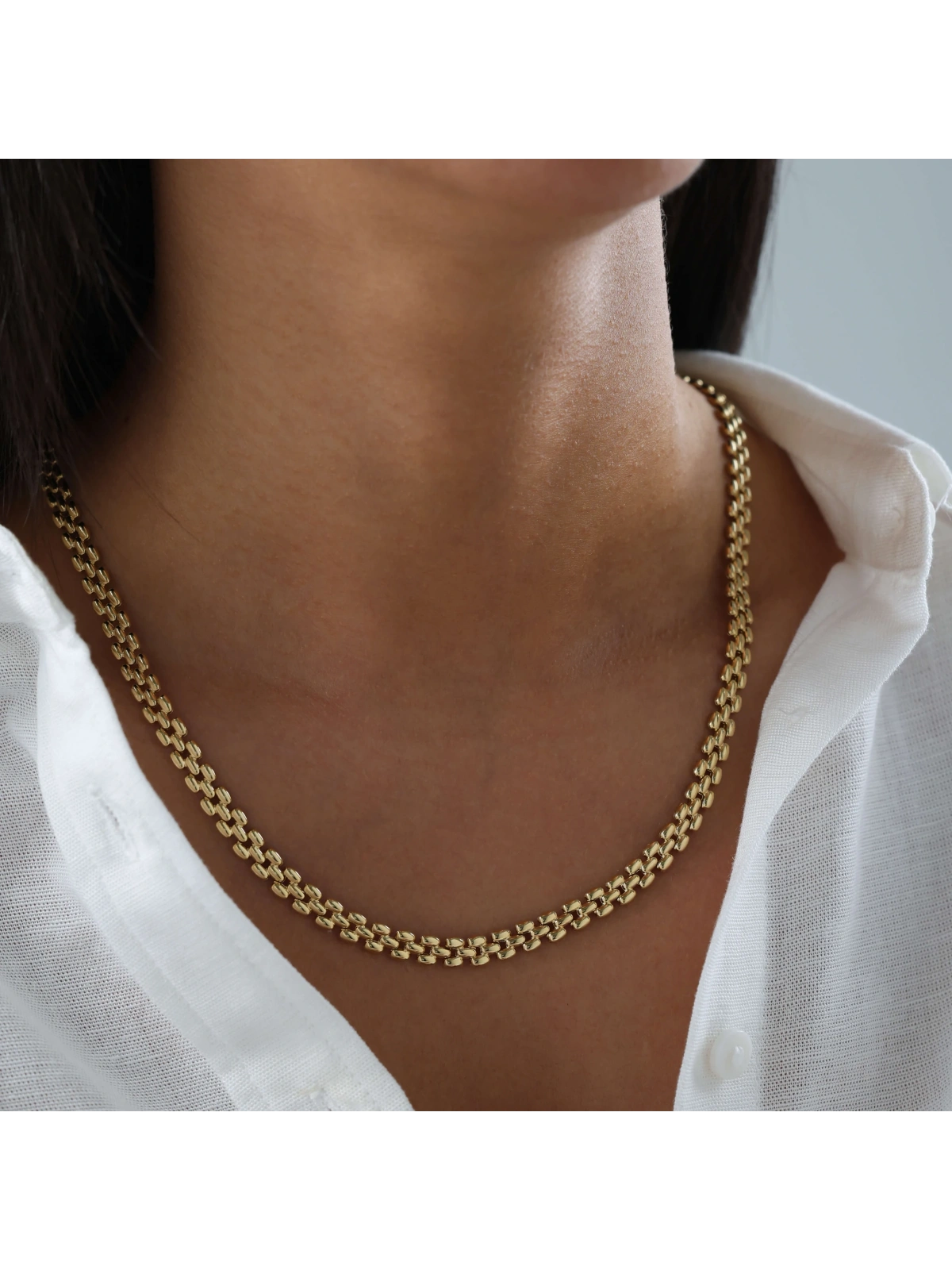 Nisera Harmoni Altın Choker Zincir