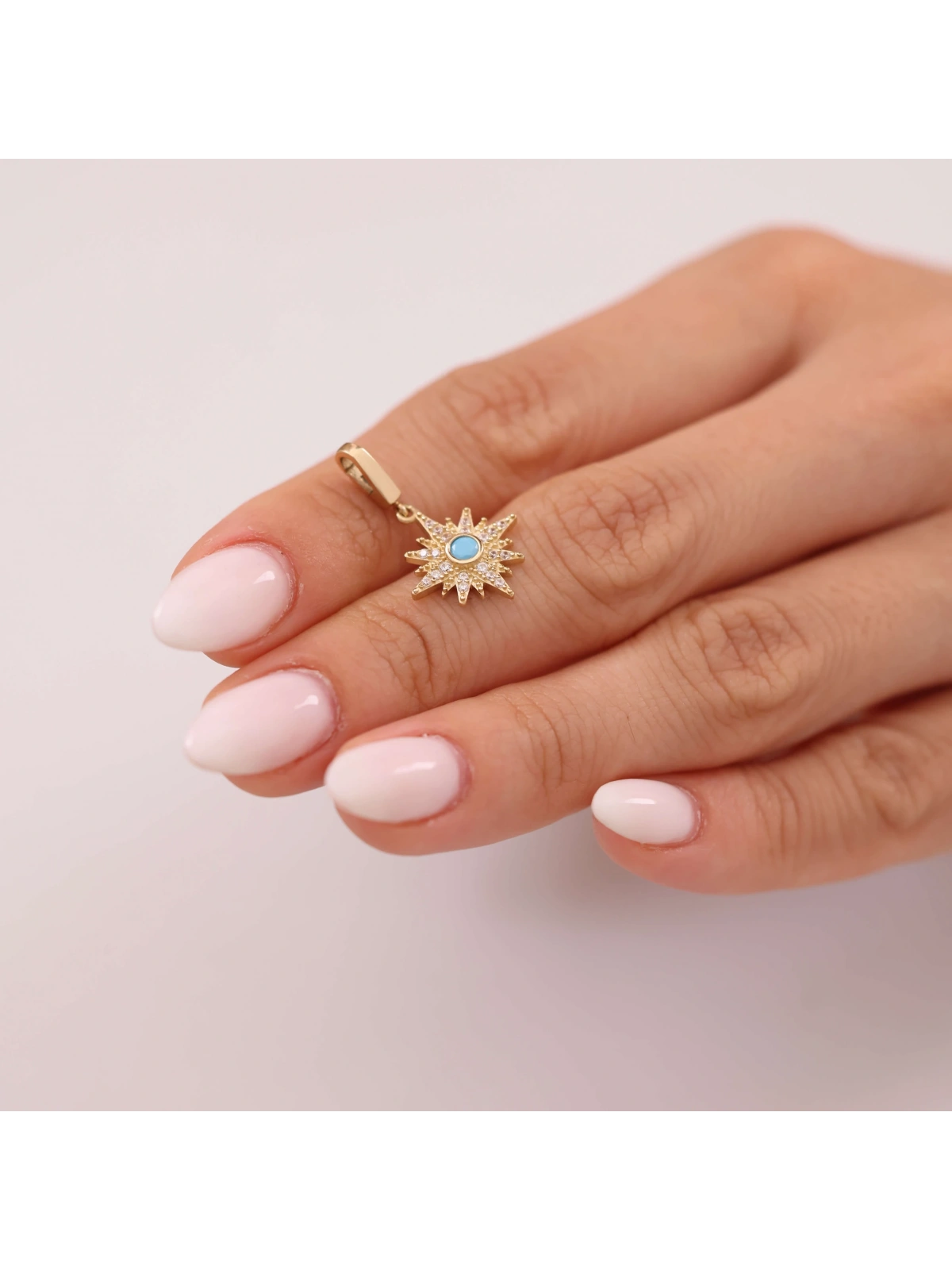 Nisera Mavi Minimal Altın Yıldız Charm