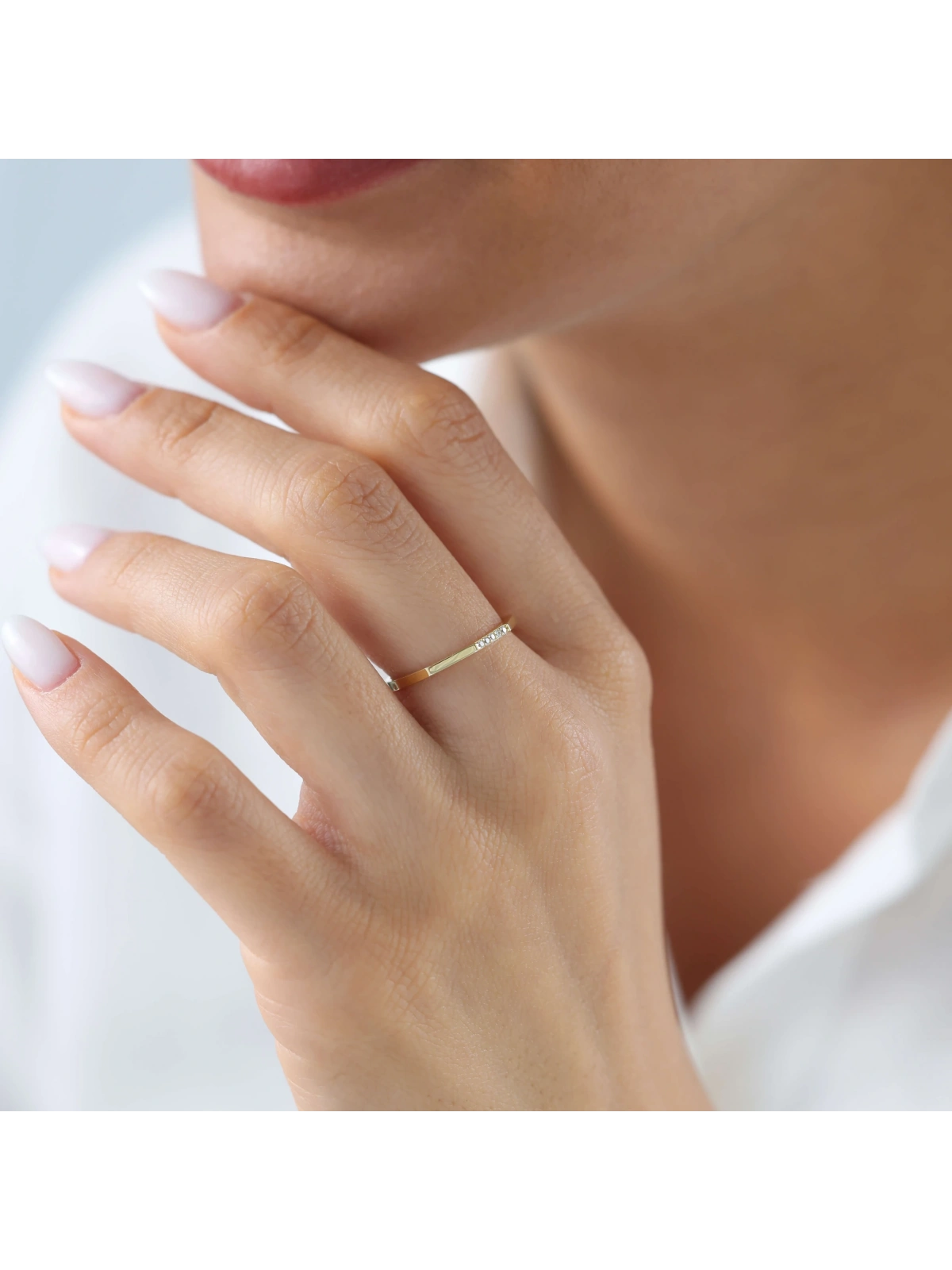 Nisera Muse Touch Minimal Altın Yüzük