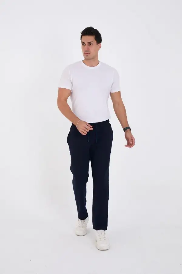 Erkek Üç İplik Basic Eşofman Pantolon - Lacivert