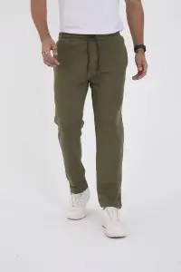 Erkek Üç İplik Basic Eşofman Pantolon - Haki