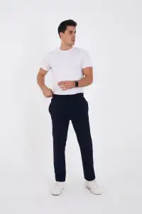 Erkek Üç İplik Basic Eşofman Pantolon - Lacivert