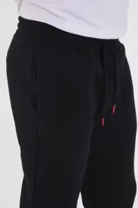 Erkek Üç İplik Basic Eşofman Pantolon - Siyah