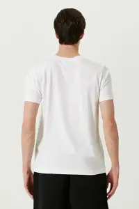 ERKEK  Tişört Basic Bisiklet Yaka Regular Kısa kol T-Shirt - Beyaz