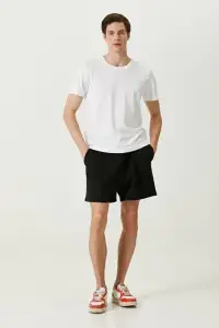 ERKEK  Tişört Basic Bisiklet Yaka Regular Kısa kol T-Shirt - Beyaz