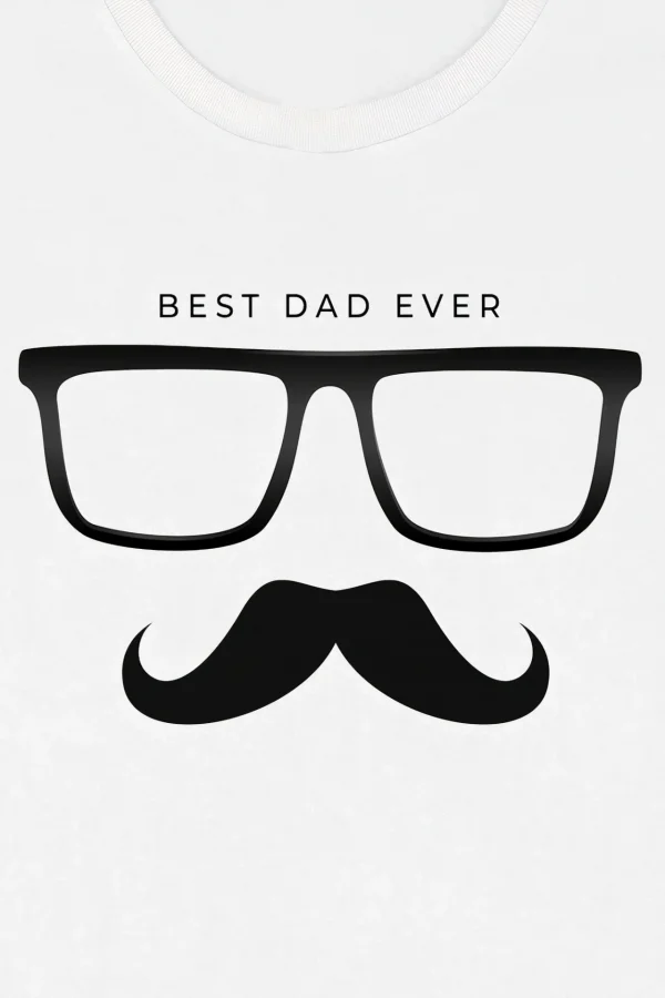 Babalar Günü Hediye Baba Temalı Baskılı Oversize Bisiklet Yaka T-shirt - Beyaz