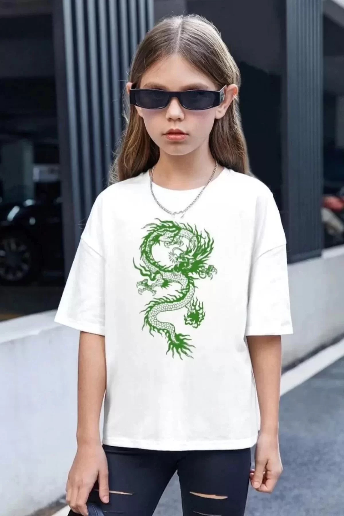 Çocuk Unisex Baskılı T-Shirt - Beyaz