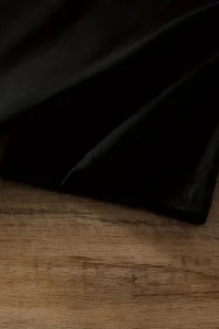 Kadın Tişört Ayı Baskılı Bisiklet Yaka Yazlık Kısa Kol T-shirt - Siyah