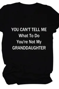 Kadın Baskılı Tişört Kısa Kol Bisiklet Yaka T-shirt - Siyah