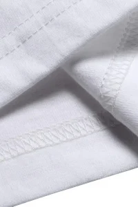 ERKEK Bisiklet yaka Tişört Özgür kuşlar Baskılı kısa kol T-shirt - Beyaz
