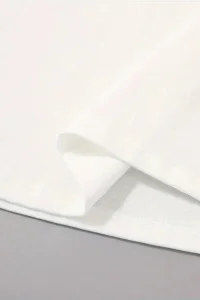 Erkek Sarj %1 Baskılı T-Shirt Kısa Kol Bisiklet Yaka Regular Fit Tişört - Beyaz