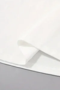 Erkek Kısa Kol Yazlık Tişört Bisiklet Yaka Baskılı Oversize T-Shirt - Beyaz