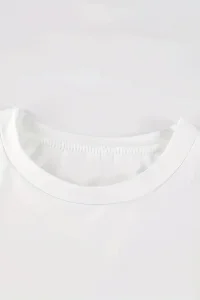 Kadın New York Baskılı Tişort Kısa Kol Bisiklet Yaka T-shirt - Beyaz