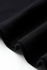 Kadın Kısa Kol Yazlık Tişört Bisiklet Yaka Baskılı Oversize T-Shirt - Siyah