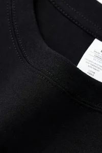 Kadın Kısa Kol Yazlık Tişört Bisiklet Yaka Baskılı Oversize T-Shirt - Siyah