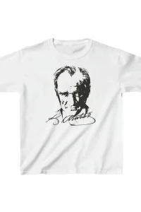 Çocuk Unisex Baskılı T-Shirt - Beyaz