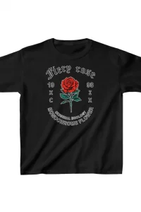 Çocuk Unisex Baskılı T-Shirt - Siyah
