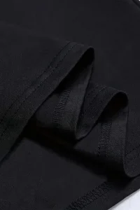 Erkek Baskılı T-Shirt Kısa Kol Bisiklet Yaka Regular Fit Yazlık Tişört - Siyah