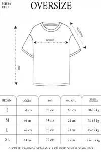 Erkek Kısa Kol Yazlık Tişört Bisiklet Yaka Baskılı Oversize T-Shirt - Beyaz