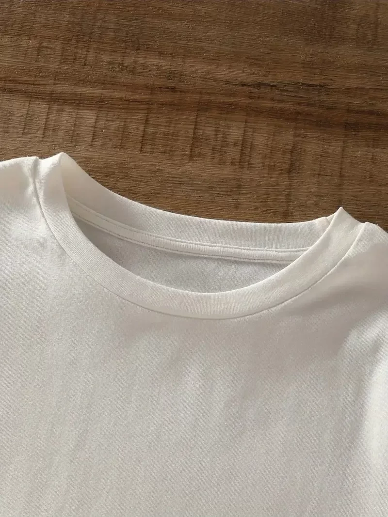 20/1 Penye Compack Ayı Baskılı Oversize Bisiklet Yaka Kısa Kol T-shirt - Beyaz Görseli