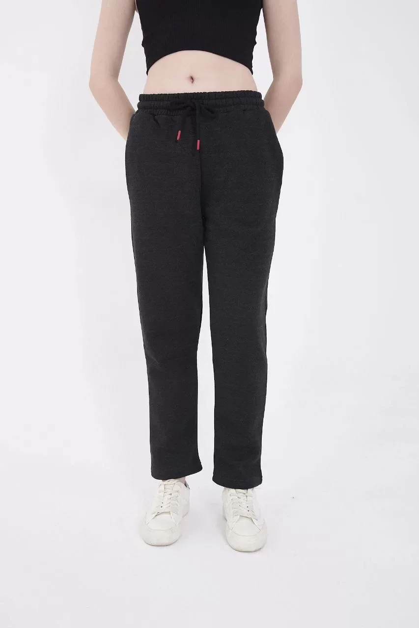 Unisex Üç İplik Basic Eşofman Pantolon - Antrasit Görseli