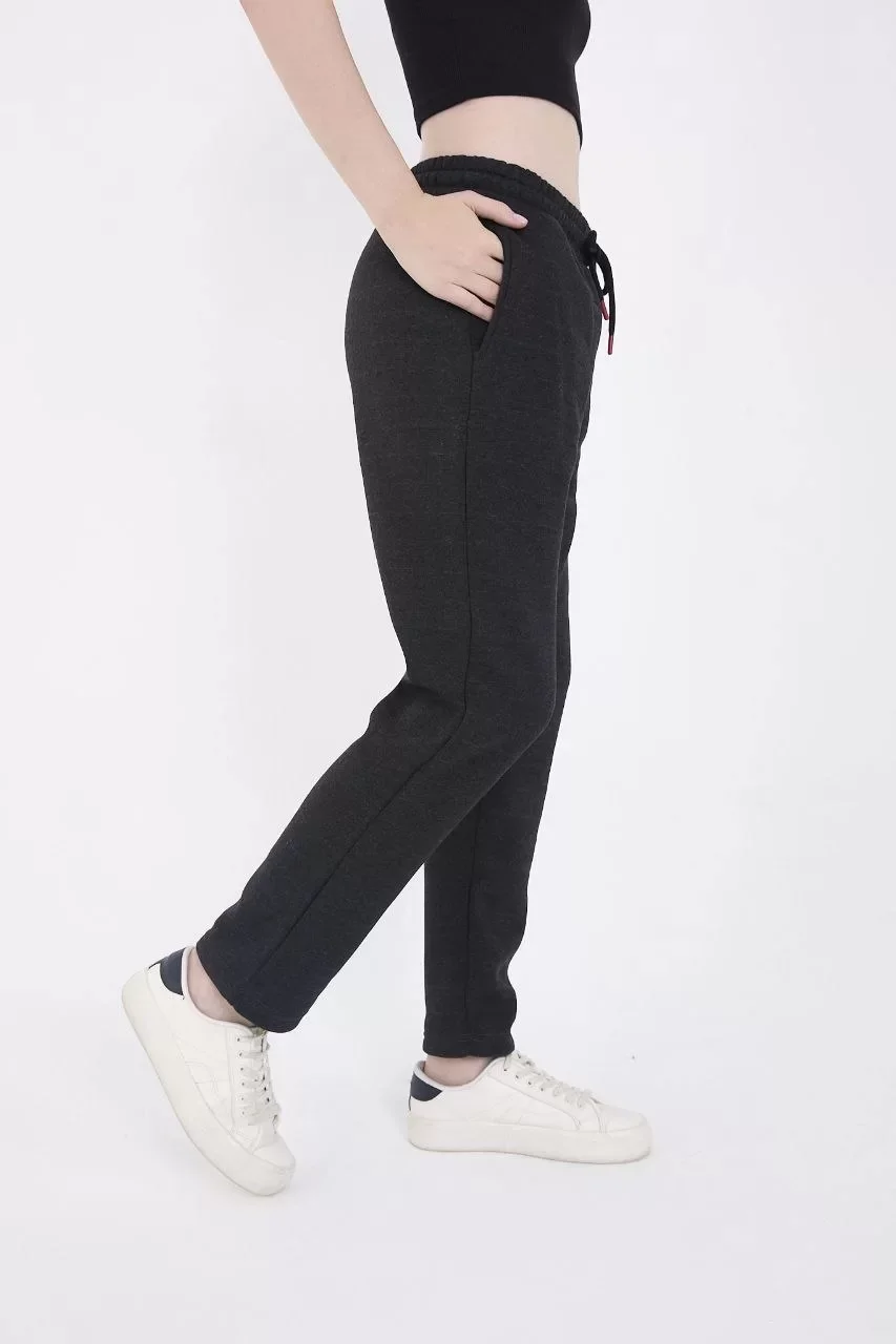 Unisex Üç İplik Basic Eşofman Pantolon - Antrasit Görseli