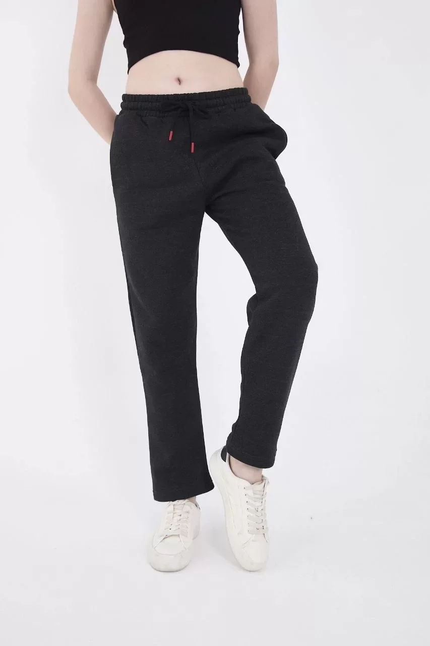Unisex Üç İplik Basic Eşofman Pantolon - Antrasit Görseli