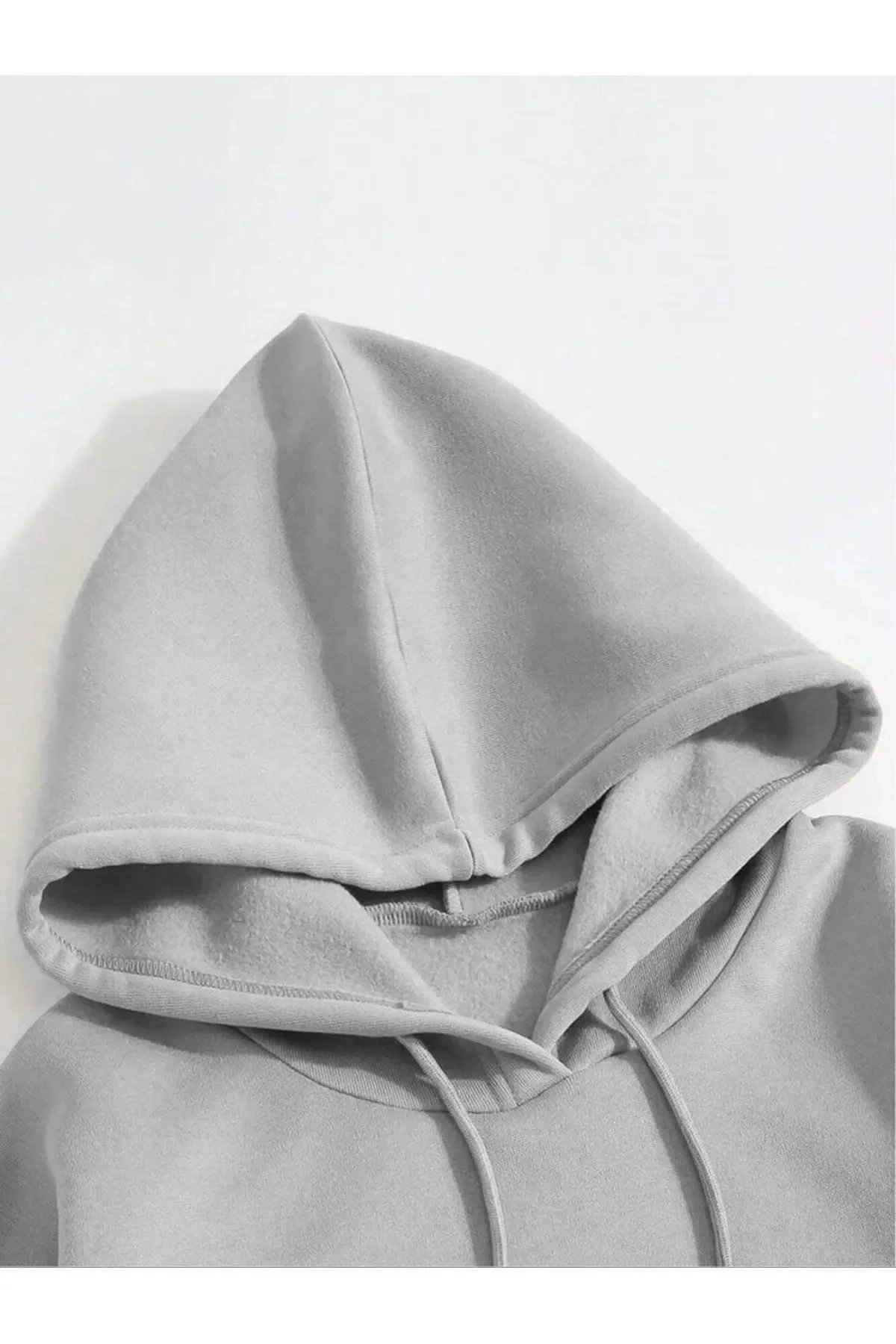 Mêr Gewr 3 Têl Pembo Kapûşonî Kangurû Cêbî Sweatshirt 3