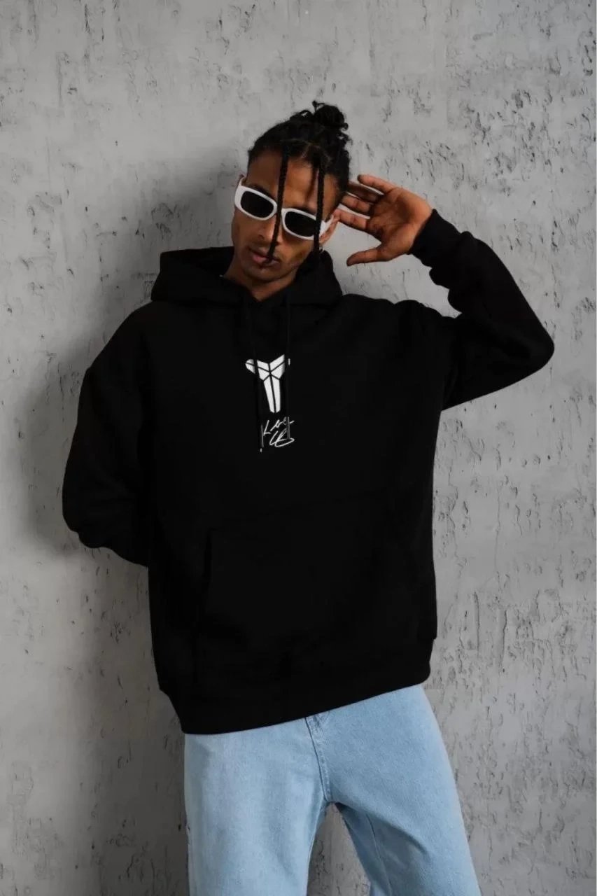 Muršćo Kale Oversize 3 Iplik Pamuklo Kanguru Čeplo Kapušonlo Baskiplo Sweatshirt 5
