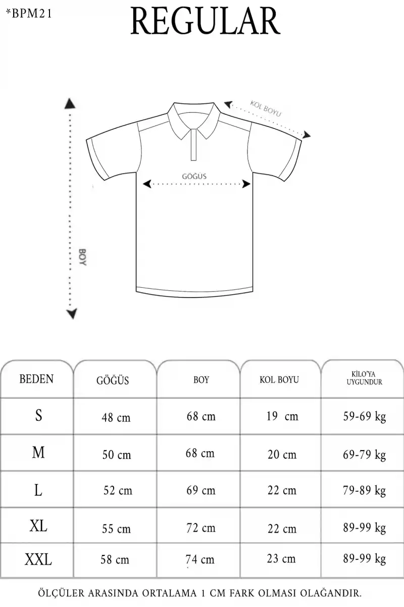 Erkek Pike Yakalı Tişort Düğmeli Baskılı T-Shirt - Beyaz