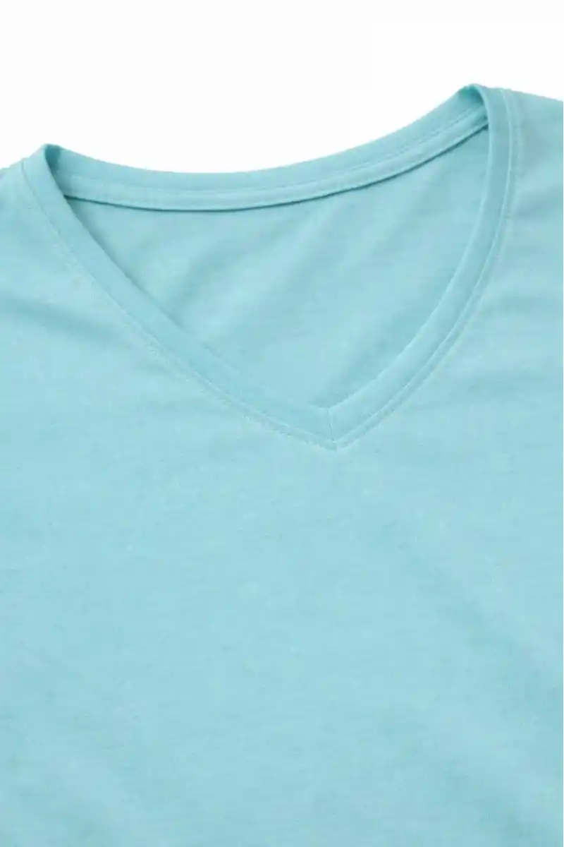 Genç Erkek Çocuk V Yaka Tişört Model - Turkuvaz