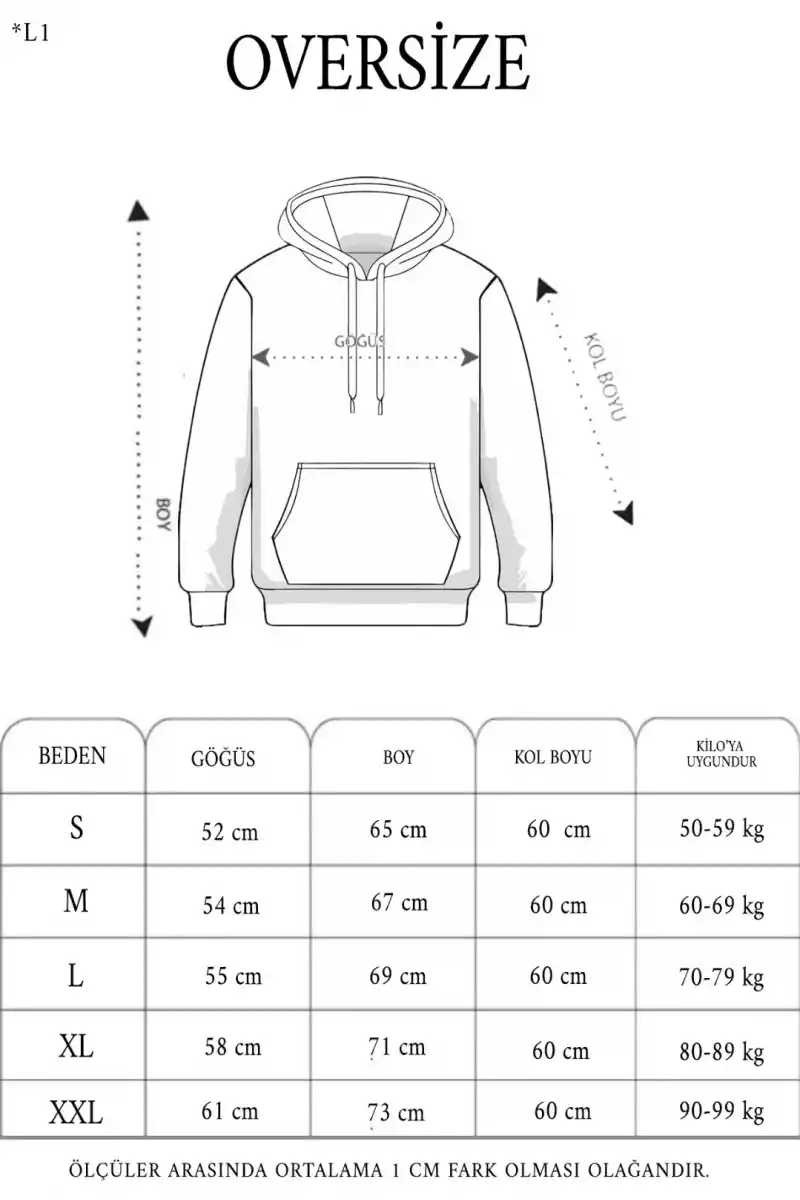 Kadın Kapüşonlu Kanguru Cepli 3 İplik Pamuklu Oversize Hoodie Sweatshirt - Siyah