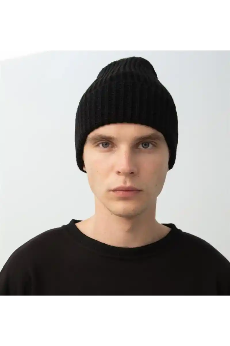 Unisex Dokuma Triko Bere - Siyah