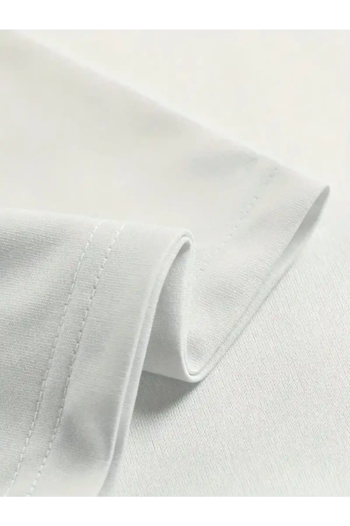 20/1 Penye Compack Ön Arka Ejder Baskılı Oversize Bisiklet Yaka T-shirt - Beyaz