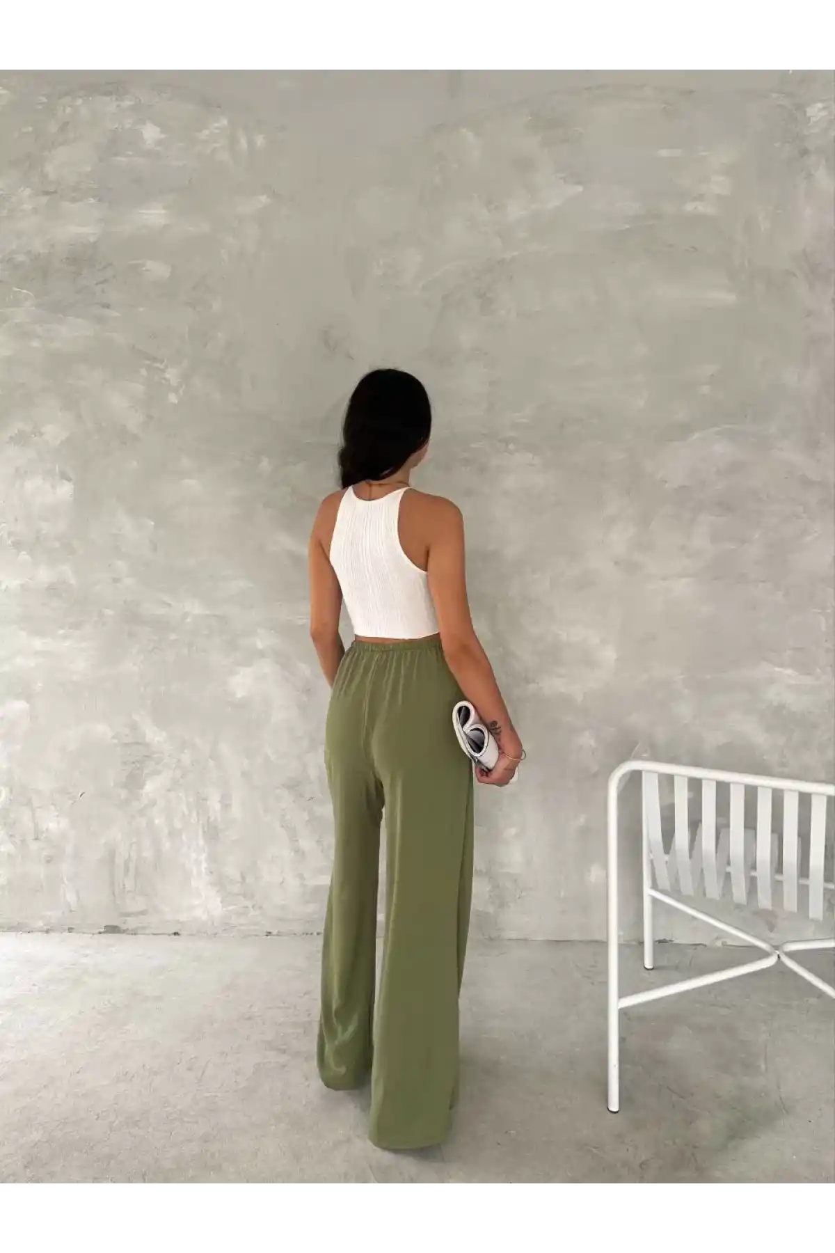 Ayrobin Oversize Kadın Pantalon - Mint Yeşili