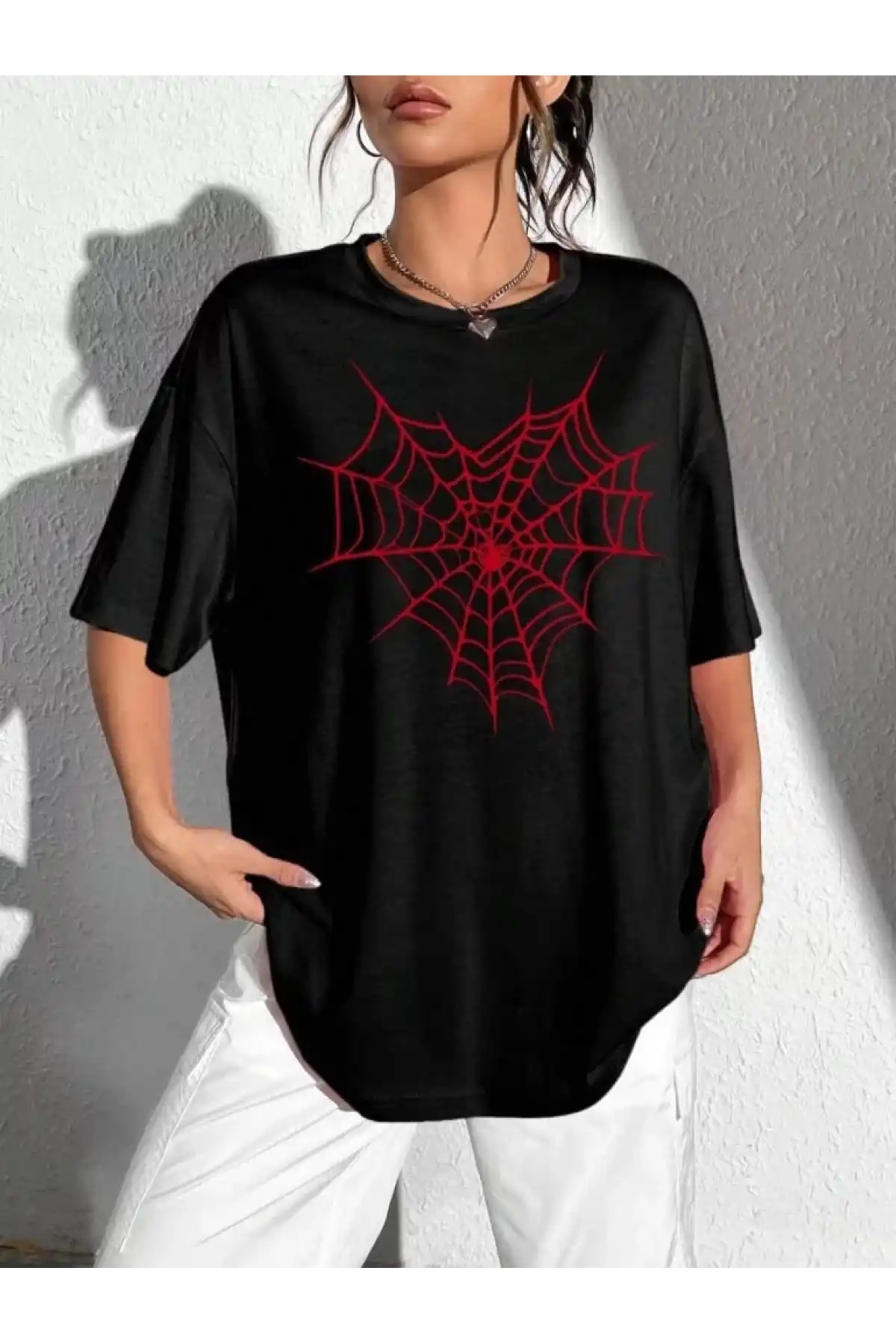 Baskılı Kadın T-shirt - Siyah