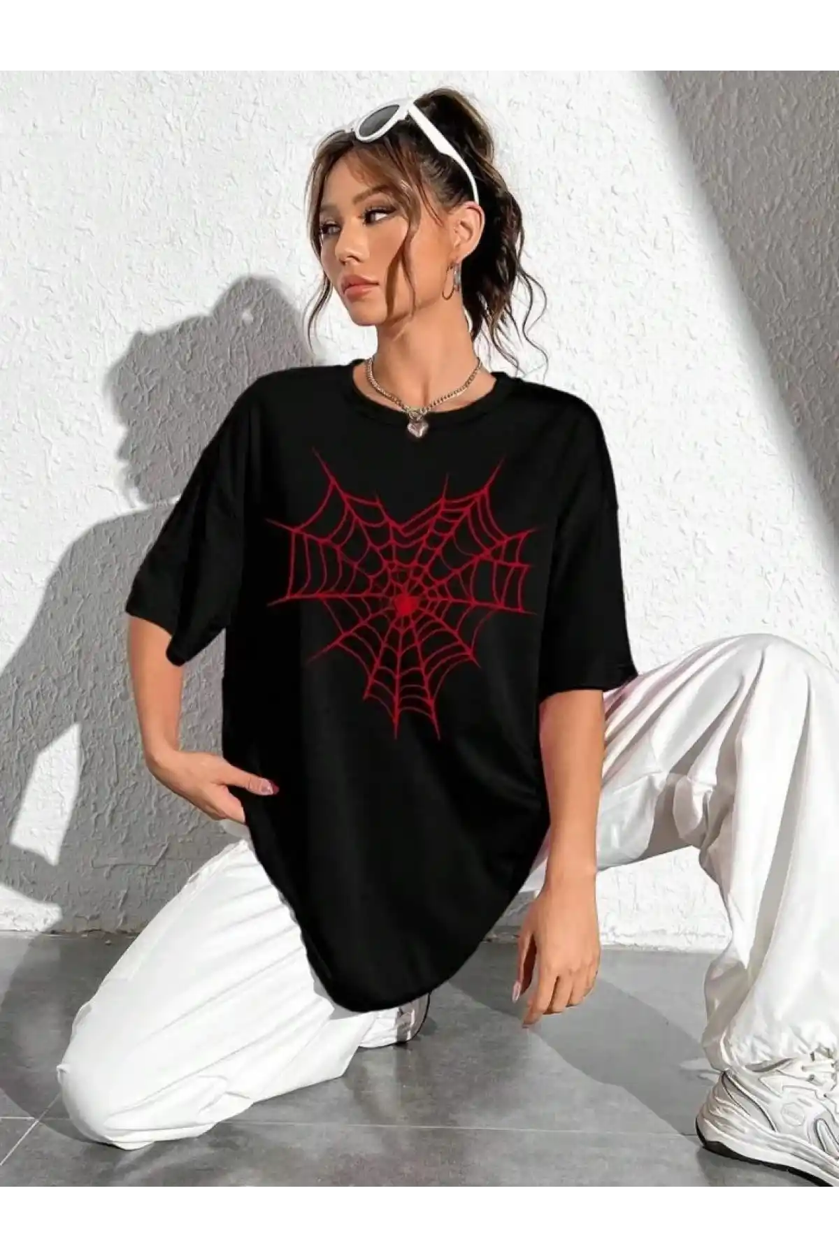 Baskılı Kadın T-shirt - Siyah