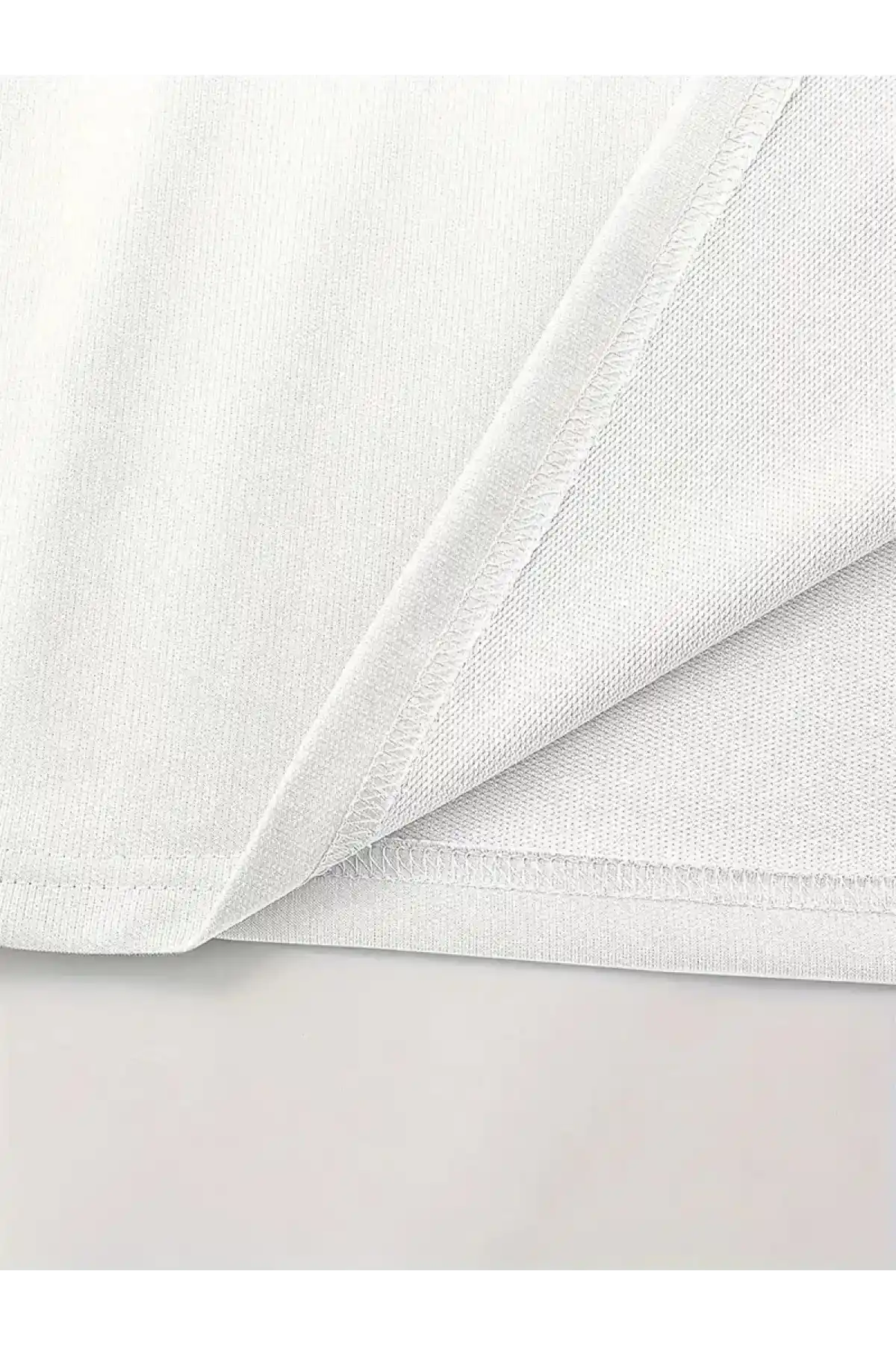 LB Baskılı Ön Arka Oversize Bisiklet Yaka Kısa Kol T-shirt - Beyaz