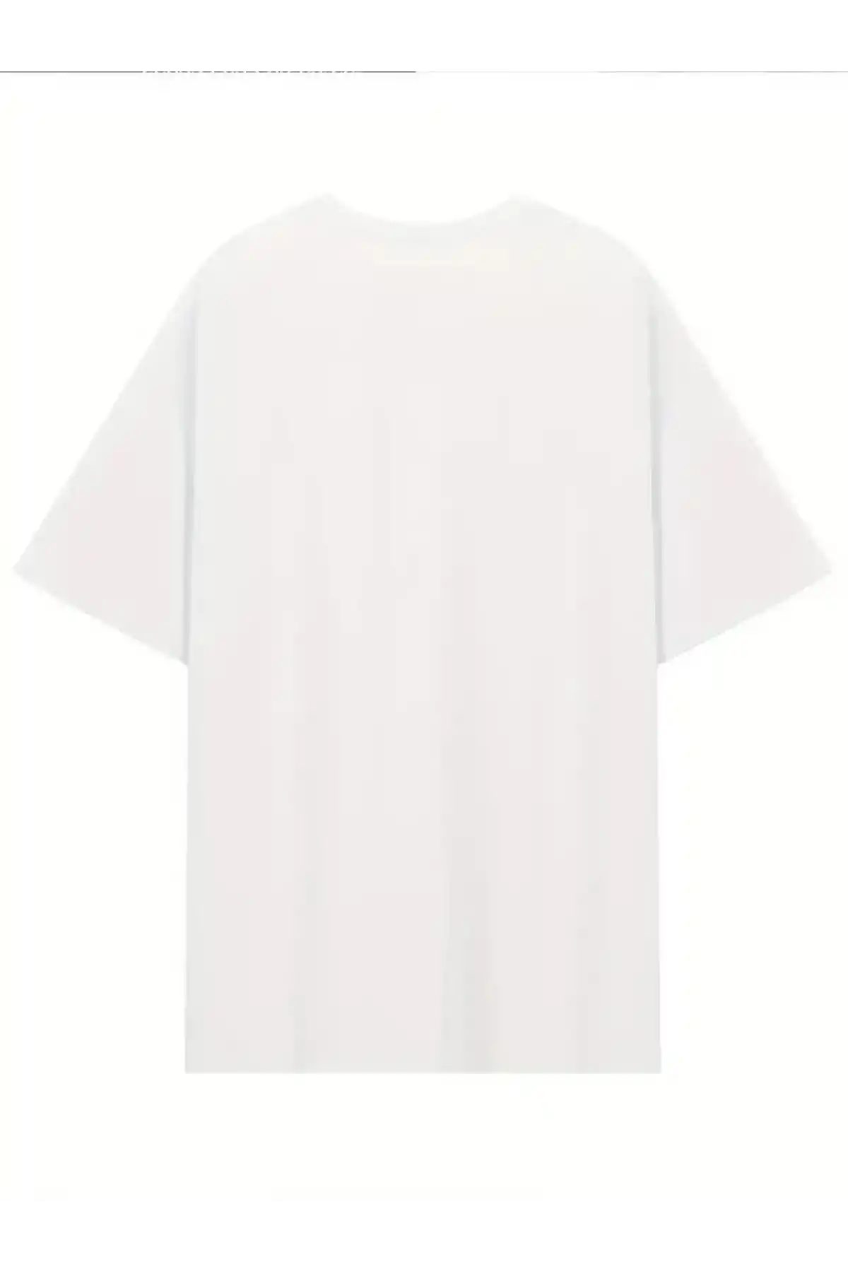 [Günlük T-Shirt] Hafif Kadın Günlük T-Shirt | Bol Kesim, Kısa Kollu, Yuvarlak Yaka, Eğlenceli Karikatür Ayı ve Umrumda Değil Baskı - Günlük Stil, İlkbahar/Yaz- Beyaz